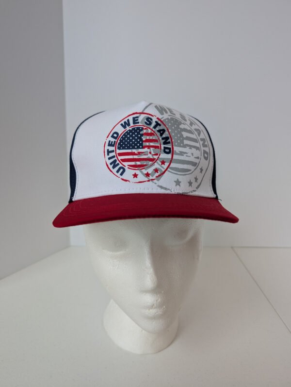 United We Stand Red white and blue hat made in USA