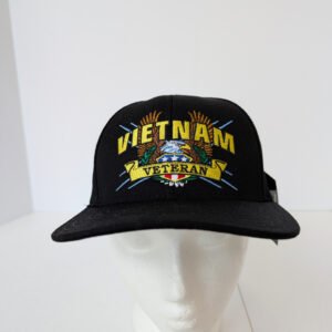 Vietnam Veteran hat with Bald Eagle embroidered on front Made in USA