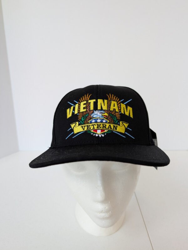 Vietnam Veteran hat with Bald Eagle embroidered on front Made in USA