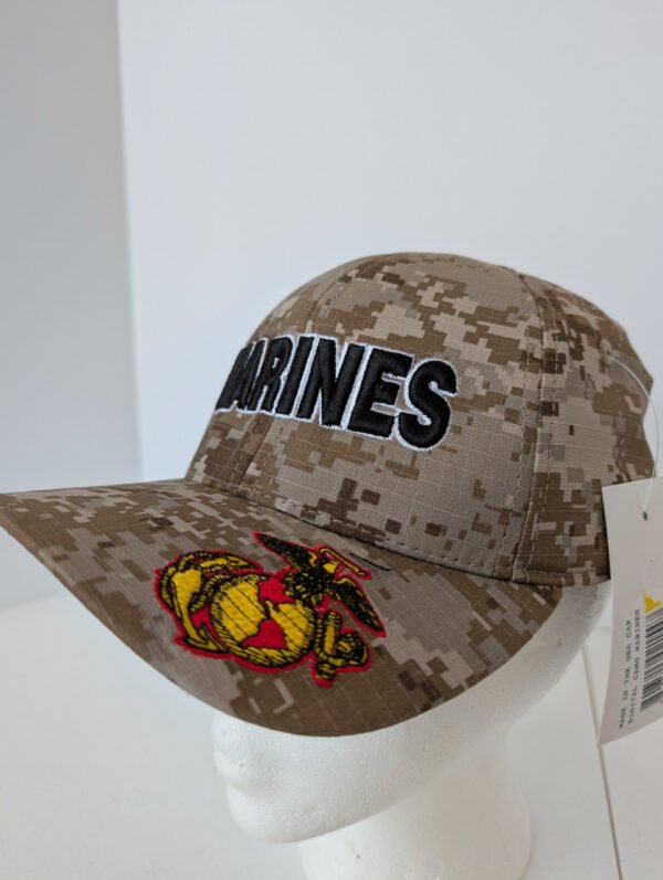 Marine Corps visible on the visor from the front and side made in usa