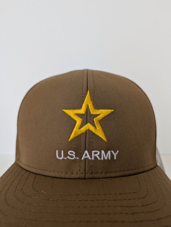 U.S. Army Yellow Star Coyote Brown hat made in usa