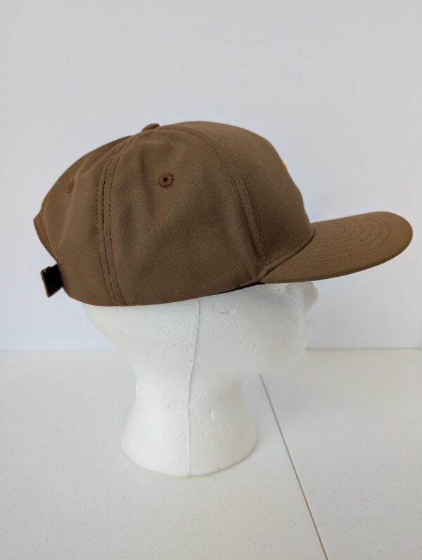 side of Army hat coyote brown. Made in USA