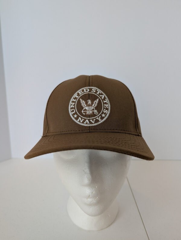 United States Navy Logo hat Coyote brown Made in USA
