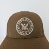 Navy Logo hat coyote brown Made in the USA