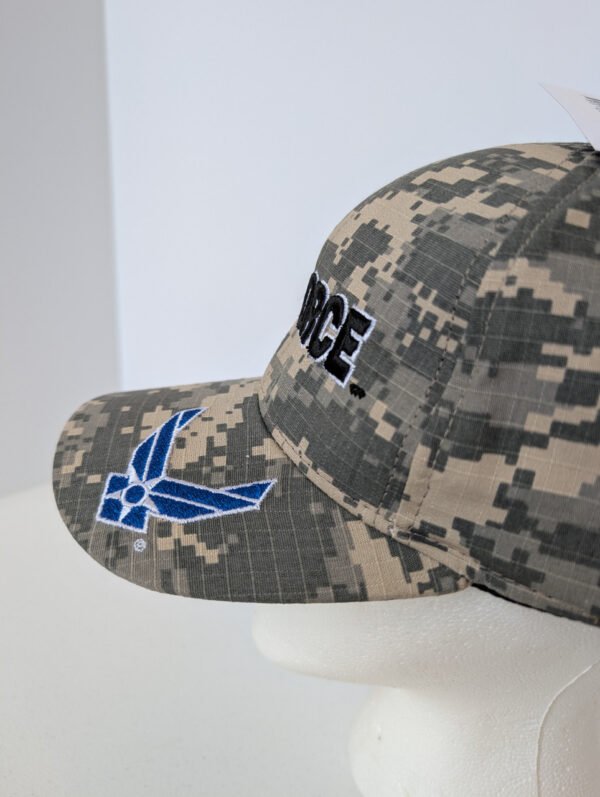 Side of hat USAF digital camo Made in America