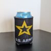 Front of United States Army koozie with can inserted Made in USA