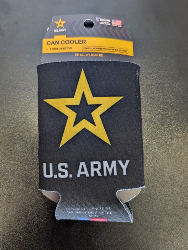 Front United States Army Can cooler Made in USA
