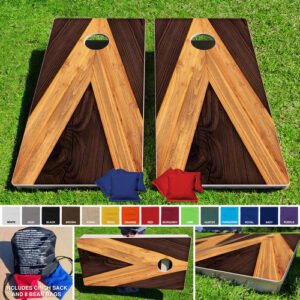 2'x4' Rustic A Frame Regulation Wooden Cornhole Set Made in USA