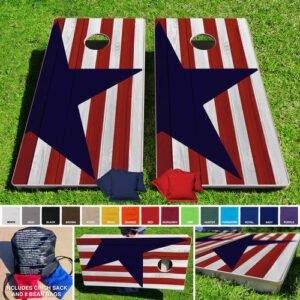 2'x4' stars and stripes design Regulation Wooden Cornhole Set Made in USA
