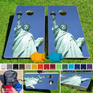 2'x4' Lady Liberty Regulation Wooden Cornhole Set Made in USA