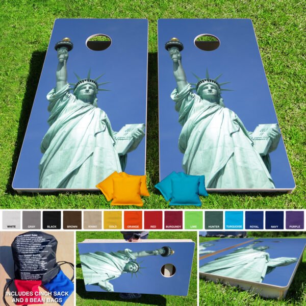 2'x4' Lady Liberty Regulation Wooden Cornhole Set Made in USA