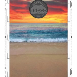 Beach Sunset Design Cornhole Set Made in USA