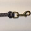 Brass plated flag snap or clip shown with silver 5/16" halyard or rope both Made in USA