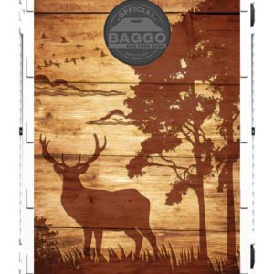 Rustic Deer Hunter. Baggo Made in the USA Cornhole set