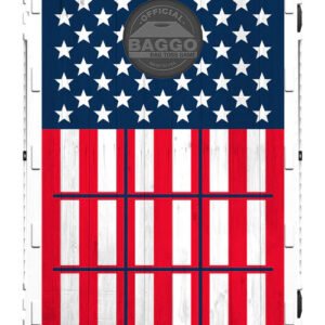 Tic Tac Toe U.S. Flag Cornhole Set Made in USA by Baggo