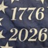 embroidered stars and dates on 250th Betsy Ross flag